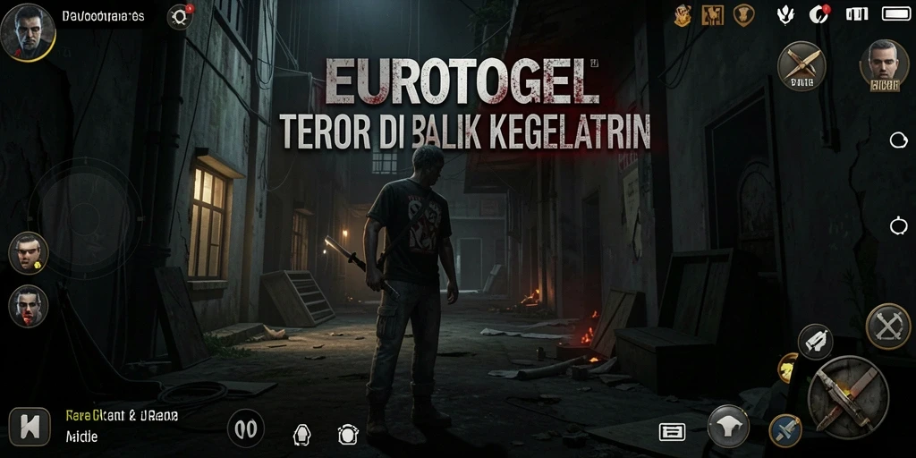 Tangkapan layar gameplay EUROTOGEL menampilkan suasana horor yang mencekam.