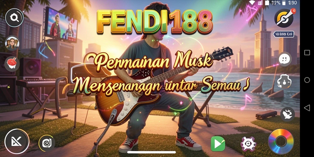 Screenshot FENDI188 menampilkan gameplay seru permainan musik.